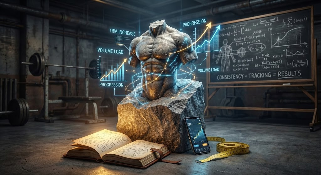 Suivi de progression en musculation avec dashboard et statistiques